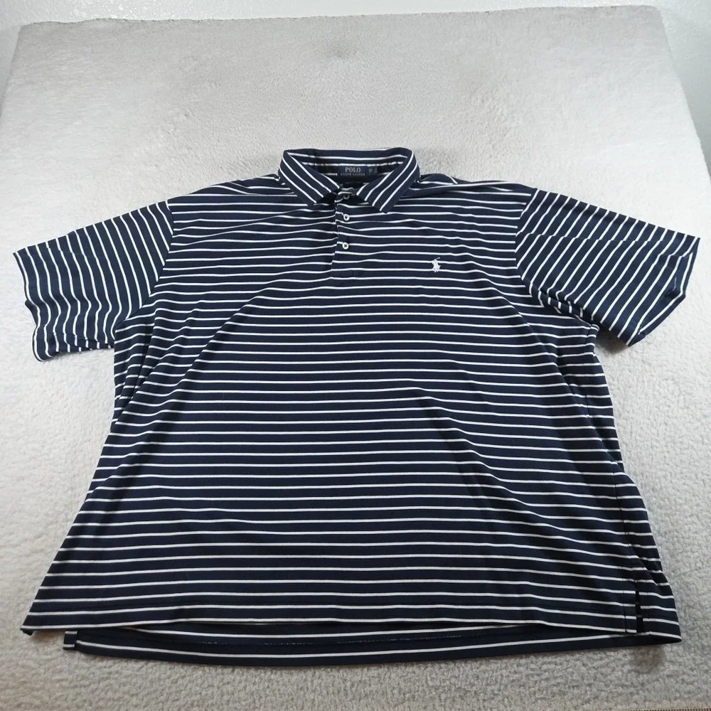 Polo Ralph Lauren Golf Polo Pima Soft Touch Striped Short Sleeve Mens 4XB BIG 4X